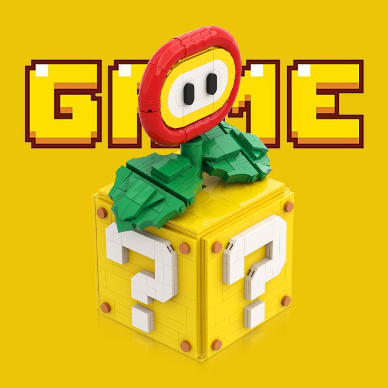 GOBRICKS MOC A1953 Mario fire flower - YWOBB