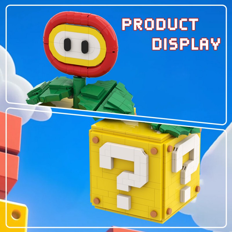GOBRICKS MOC A1953 Mario fire flower - YWOBB
