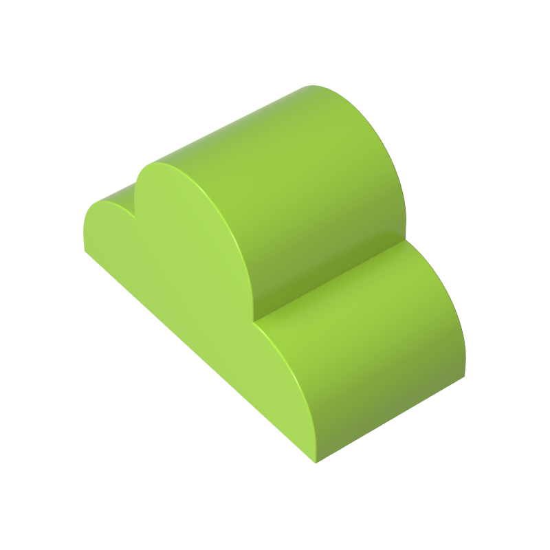 GOBRICKS GDS-90522 Slope  Curved 4 x 2 x 2 Triple - YWOBB