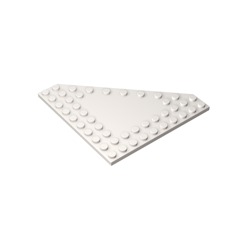 GOBRICKS GDS-M192 Wedge Plate 10 x 10 Cut Corner with no Studs in Center - YWOBB