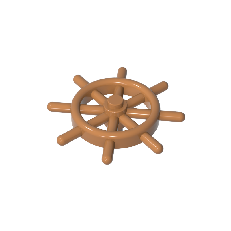 GOBRICKS GDS-90008  Boat Ship's Wheel with Slotted Pin - YWOBB