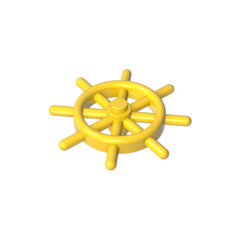 GOBRICKS GDS-90008  Boat Ship's Wheel with Slotted Pin - YWOBB
