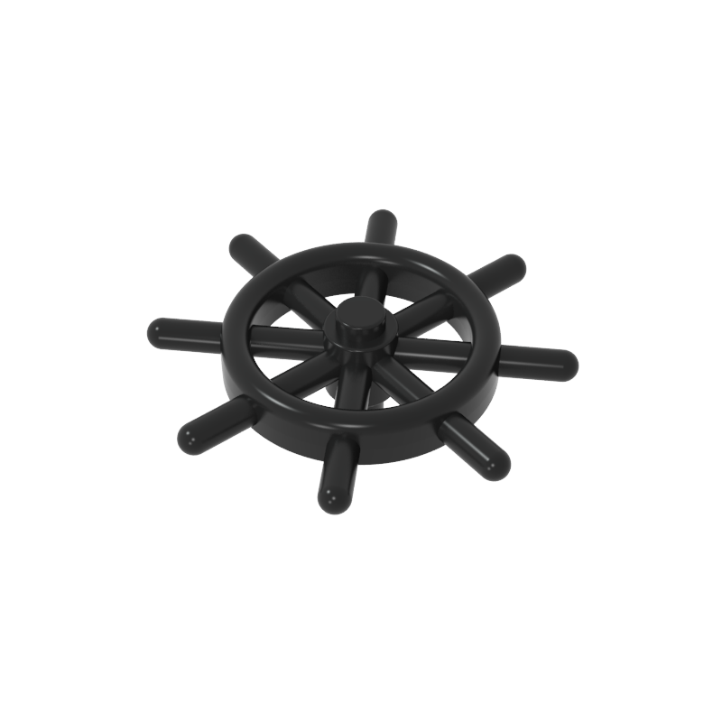 GOBRICKS GDS-90008  Boat Ship's Wheel with Slotted Pin - YWOBB