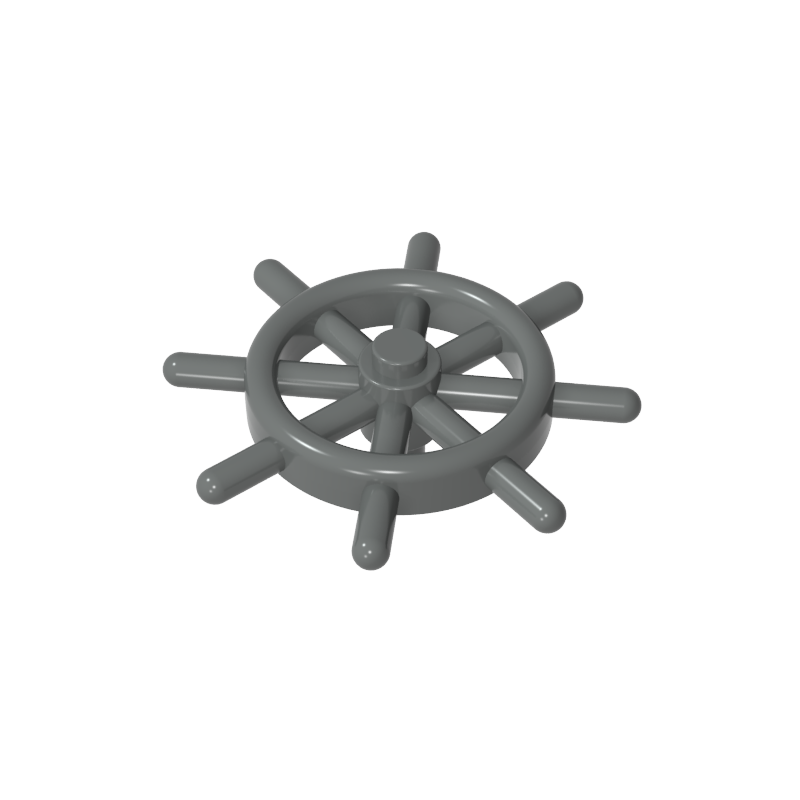 GOBRICKS GDS-90008  Boat Ship's Wheel with Slotted Pin - YWOBB