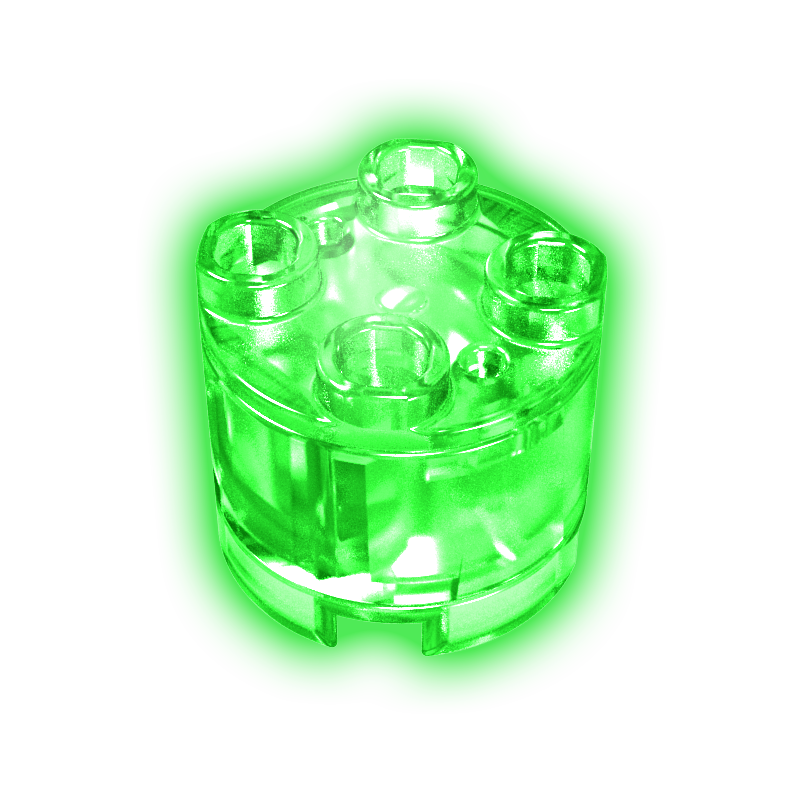 GOBRICKS GDS-F0373 Brick  Round 2 x 2 with Axle Hole - YWOBB