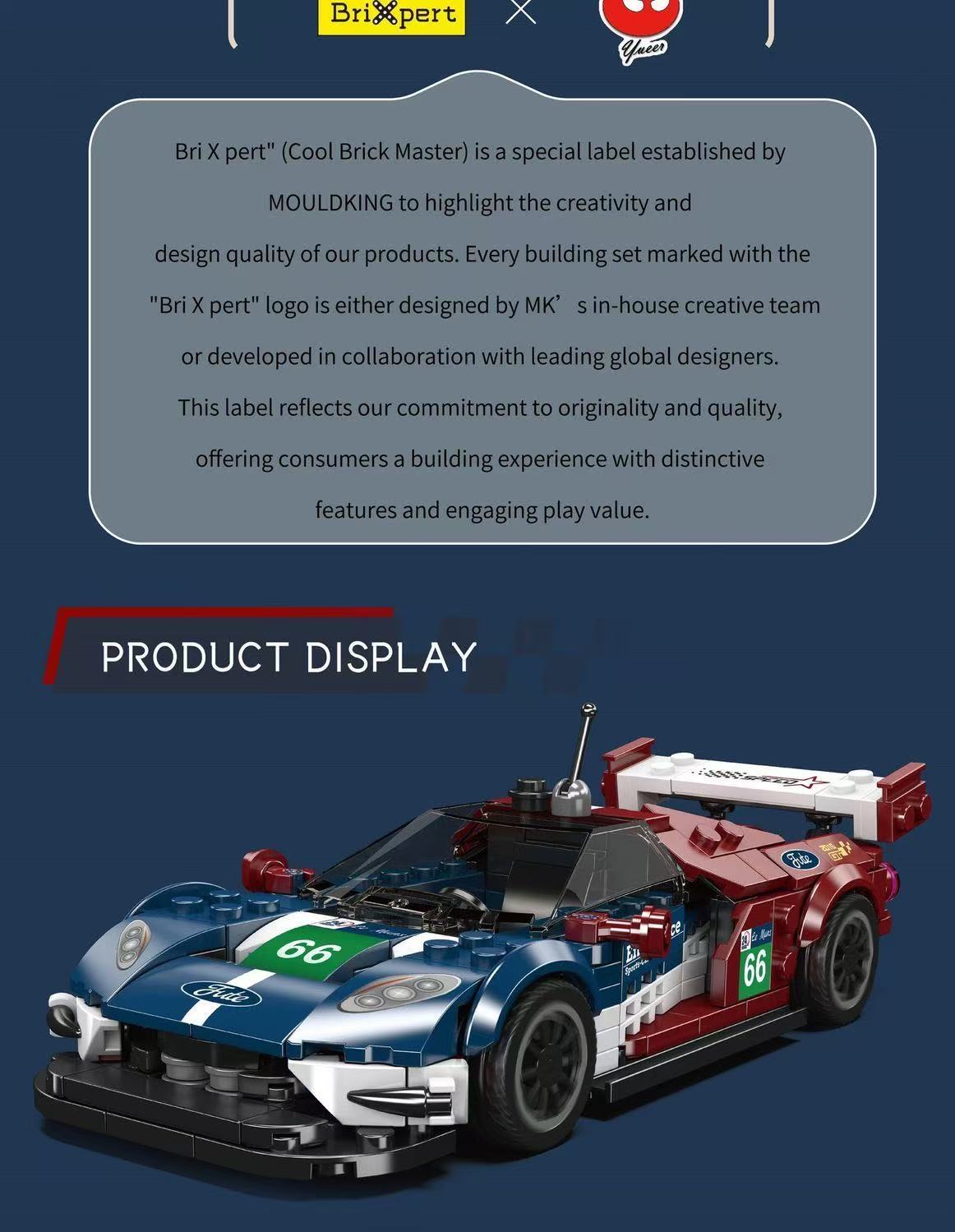 Mould King 27103 LeMans Endurance Racing Car - YWOBB