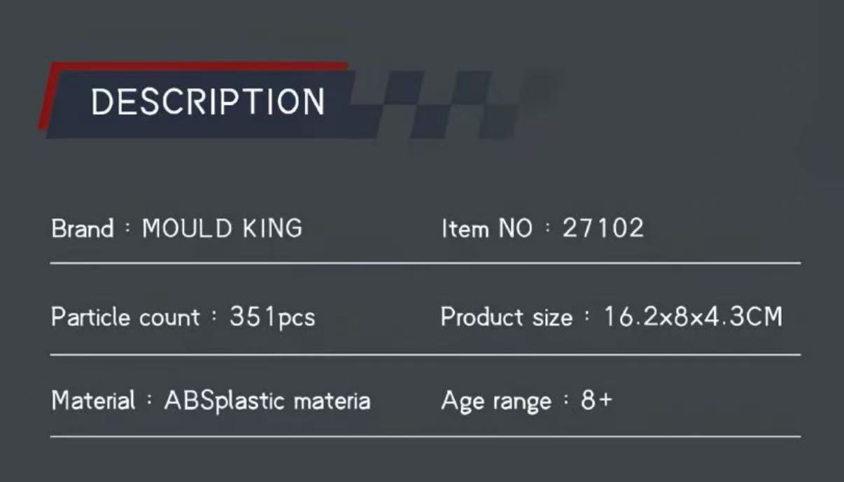 Mould King 27102 Turbo hybrid sports car - YWOBB