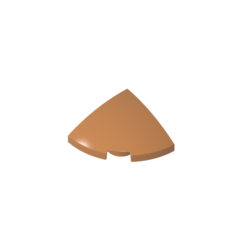 GOBRICKS GDS-90538 Slope Curved 2 x 2 x 2/3 Corner Round - YWOBB