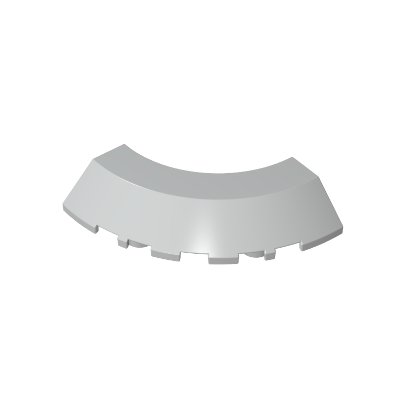 GOBRICKS GDS-90286 Brick Round Corner 5 x 5 with Slope 45 Edge without Studs - YWOBB