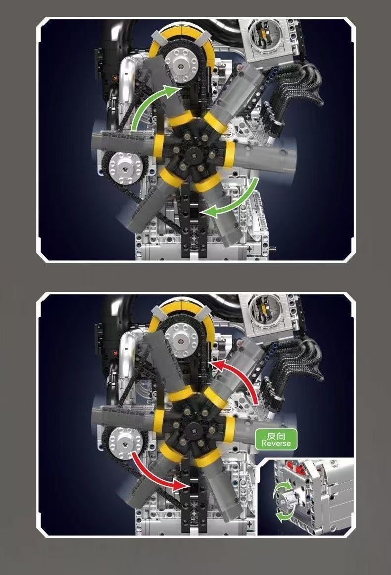 Mould King 10214 Rotary Engine - YWOBB