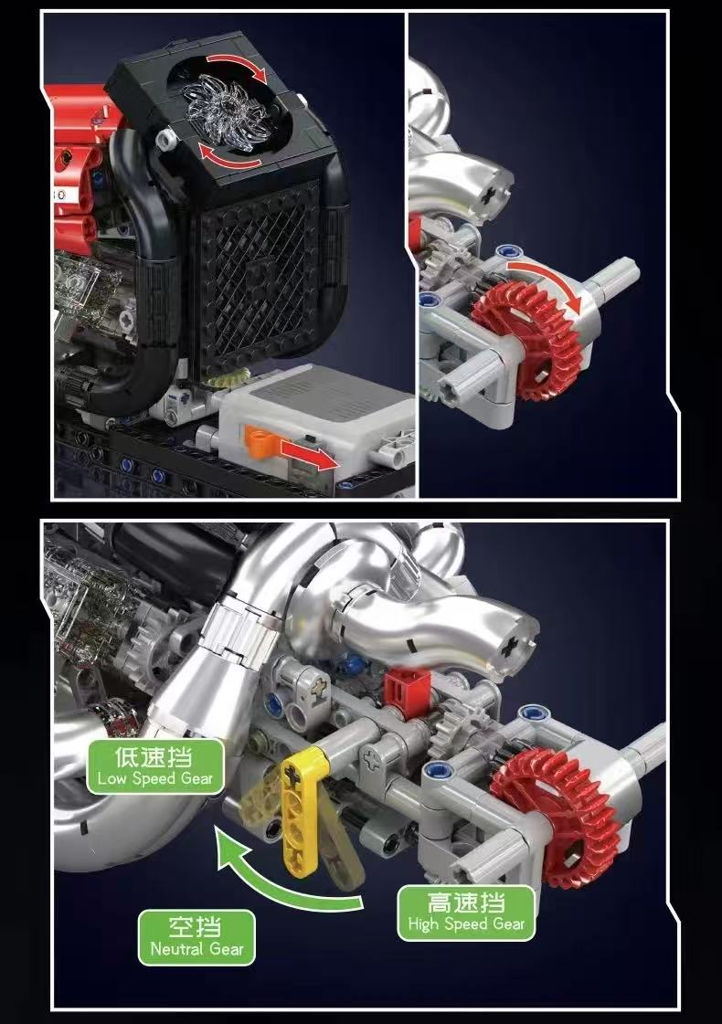 Mould King 10188 Formula Racing Engine - YWOBB