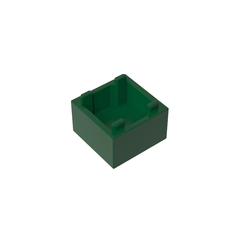 GOBRICKS GDS-90062 Container Box 2 x 2 x 1 - Top Opening with Flat Inner Bottom - YWOBB