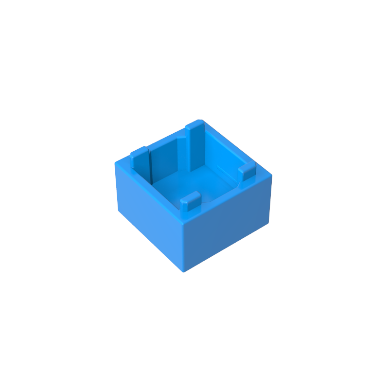 GOBRICKS GDS-90062 Container Box 2 x 2 x 1 - Top Opening with Flat Inner Bottom - YWOBB
