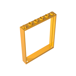GOBRICKS GDS-90443 Window 1 x 6 x 6 Flat Front - YWOBB