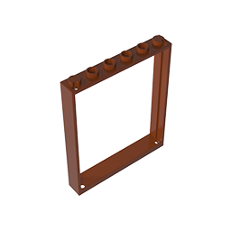 GOBRICKS GDS-90443 Window 1 x 6 x 6 Flat Front - YWOBB