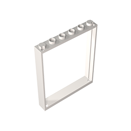 GOBRICKS GDS-90443 Window 1 x 6 x 6 Flat Front - YWOBB