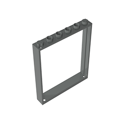 GOBRICKS GDS-90443 Window 1 x 6 x 6 Flat Front - YWOBB