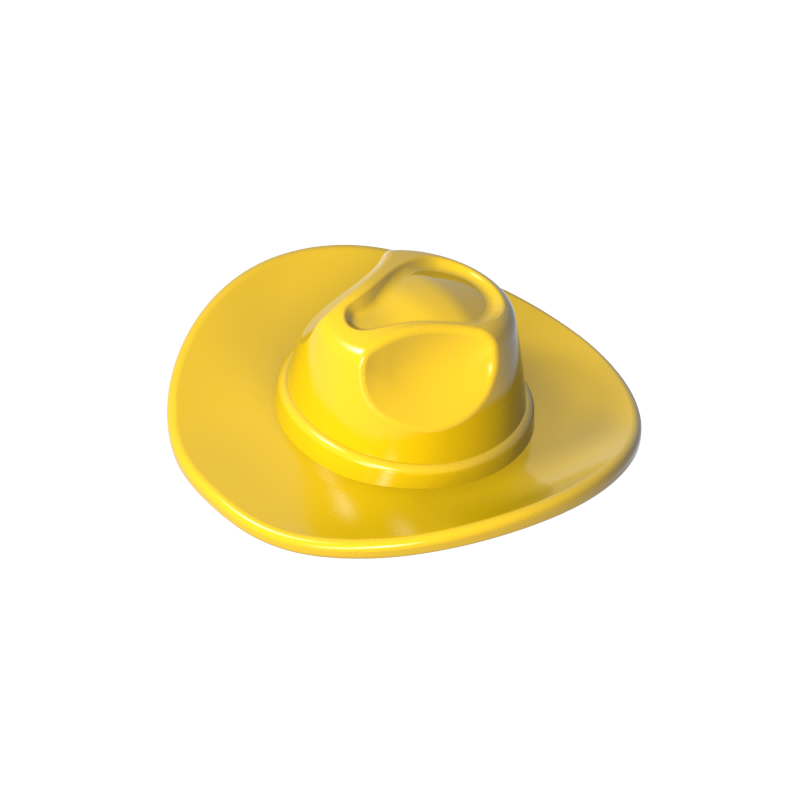 GOBRICKS GDS-90524 Minifigure Headgear Hat Wide Brim Outback Style - YWOBB