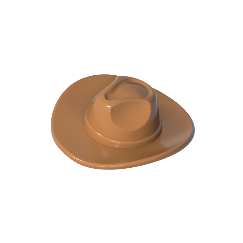 GOBRICKS GDS-90524 Minifigure Headgear Hat Wide Brim Outback Style - YWOBB