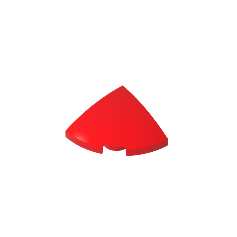 GOBRICKS GDS-90538 Slope Curved 2 x 2 x 2/3 Corner Round - YWOBB