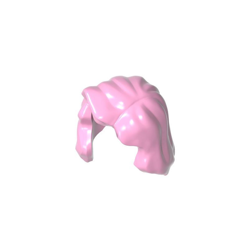 GOBRICKS GDS-90195 Minifigure female medium long hair - YWOBB