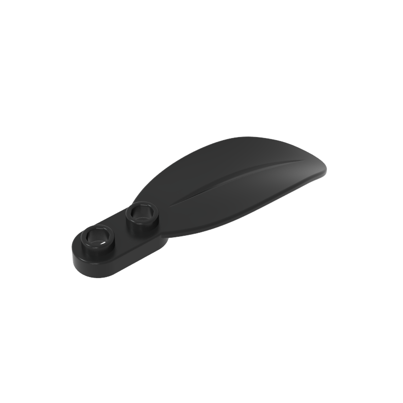 GOBRICKS GDS-90532 Plant Plate Round 1 x 2 with Rounded Leaf - YWOBB