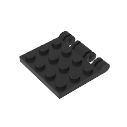 GOBRICKS GDS-1132 Hinge Plate 3 x 4 Locking Dual 2 Finger, 9 Teeth - YWOBB