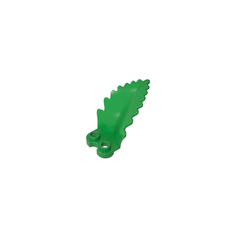 GOBRICKS GDS-90534 Plant Plate Round 1 x 2 with Curved Upright Leaf - YWOBB