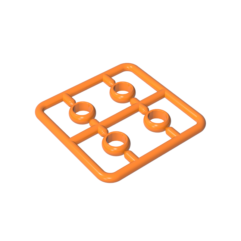 GOBRICKS GDS-90487 Rings Gold Rings Magic Rings 4 in a Plate - YWOBB