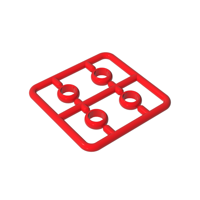 GOBRICKS GDS-90487 Rings Gold Rings Magic Rings 4 in a Plate - YWOBB