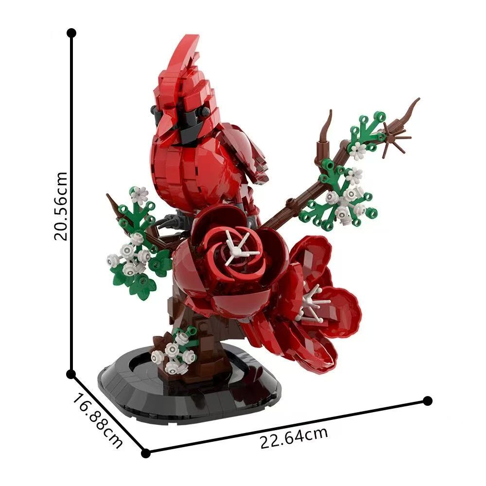 GOBRICKS MOC S0023 Cardinal with base - YWOBB