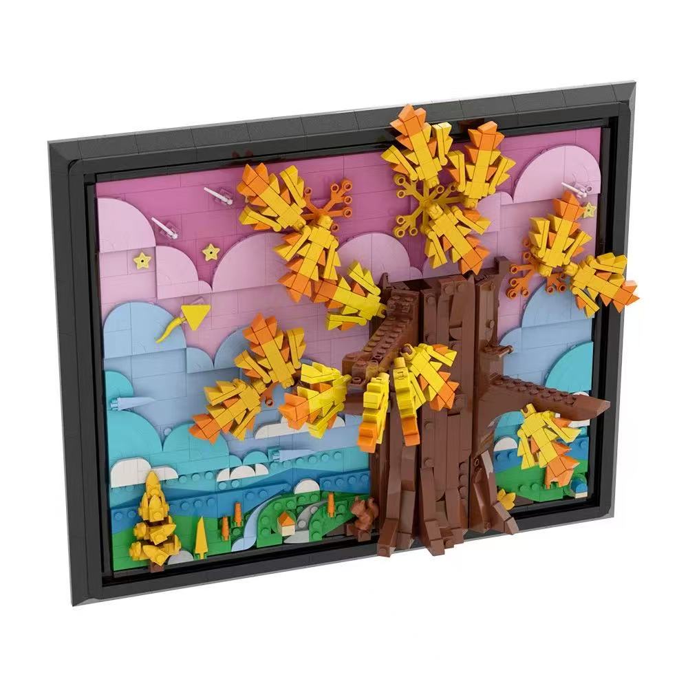 GOBRICKS MOC S0024 Calvin and Hobbes on the tree - YWOBB