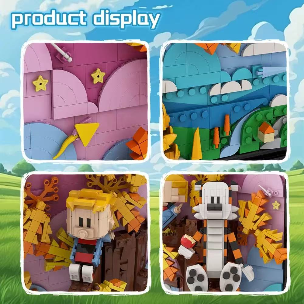 GOBRICKS MOC S0024 Calvin and Hobbes on the tree - YWOBB