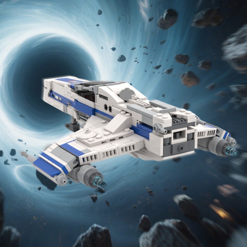 GOBRICKS MOC 220289 E WING - Minifigure Scale - YWOBB