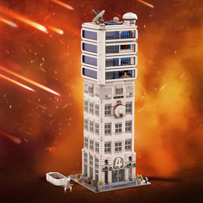 GOBRICKS MOC 178264 Fantastic 4 Modular Baxter Building - YWOBB