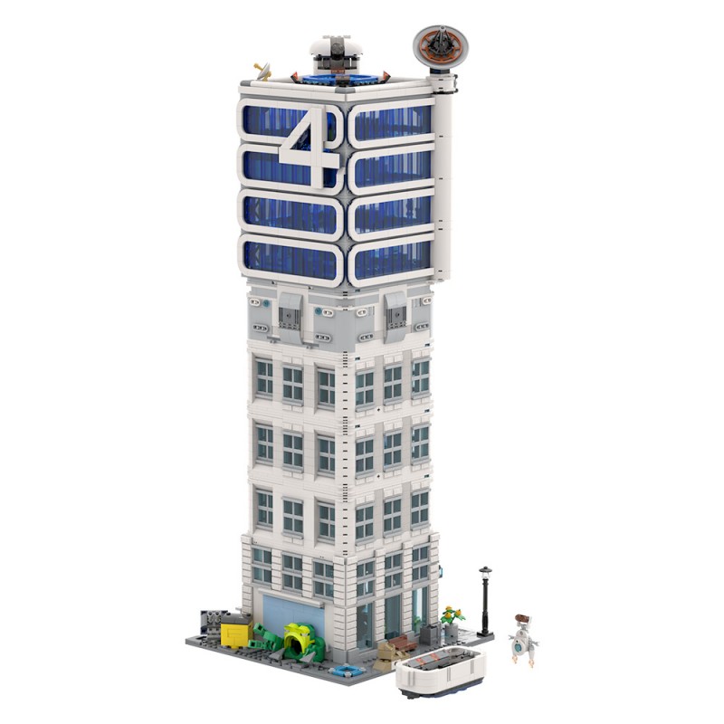 GOBRICKS MOC 178264 Fantastic 4 Modular Baxter Building - YWOBB