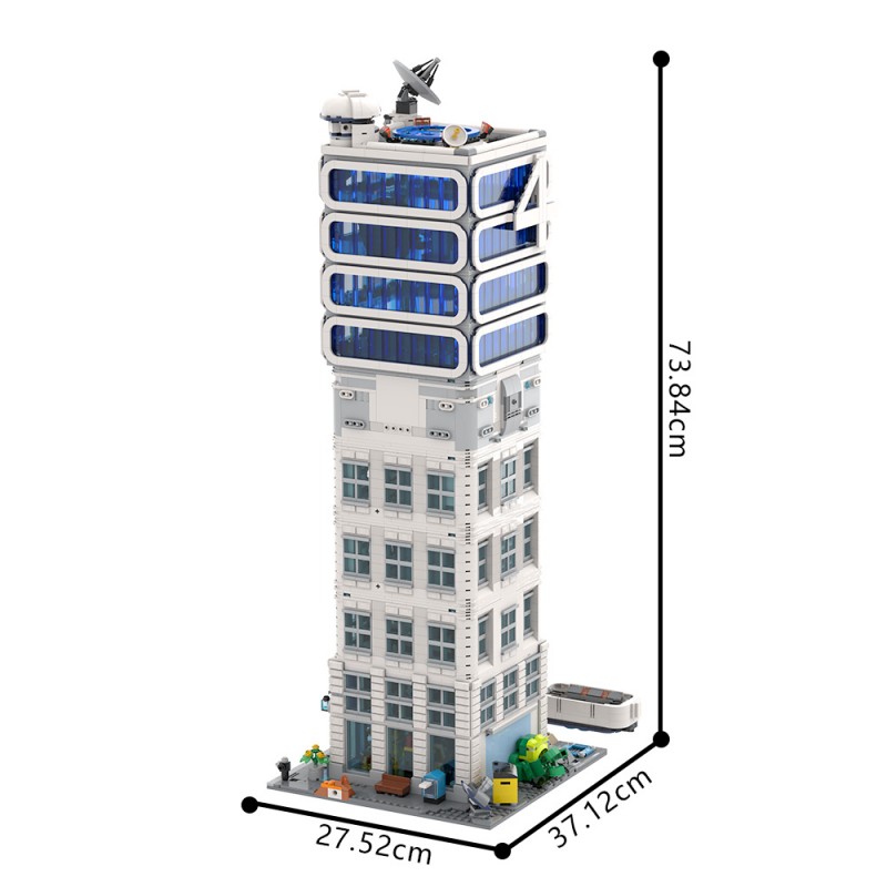 GOBRICKS MOC 178264 Fantastic 4 Modular Baxter Building - YWOBB