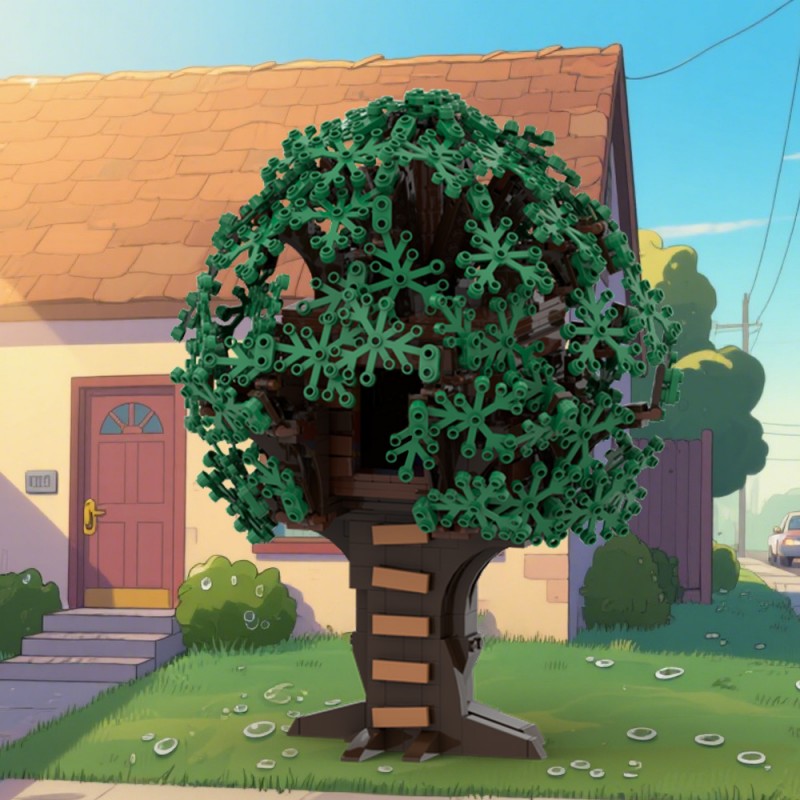 GOBRICKS MOC 220588 Bart's Treehouse - YWOBB