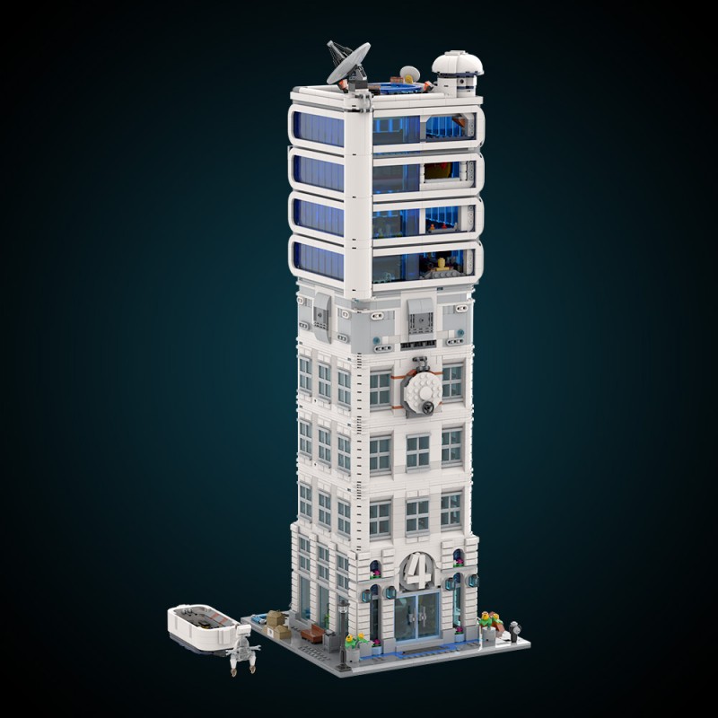 GOBRICKS MOC 178264 Fantastic 4 Modular Baxter Building - YWOBB