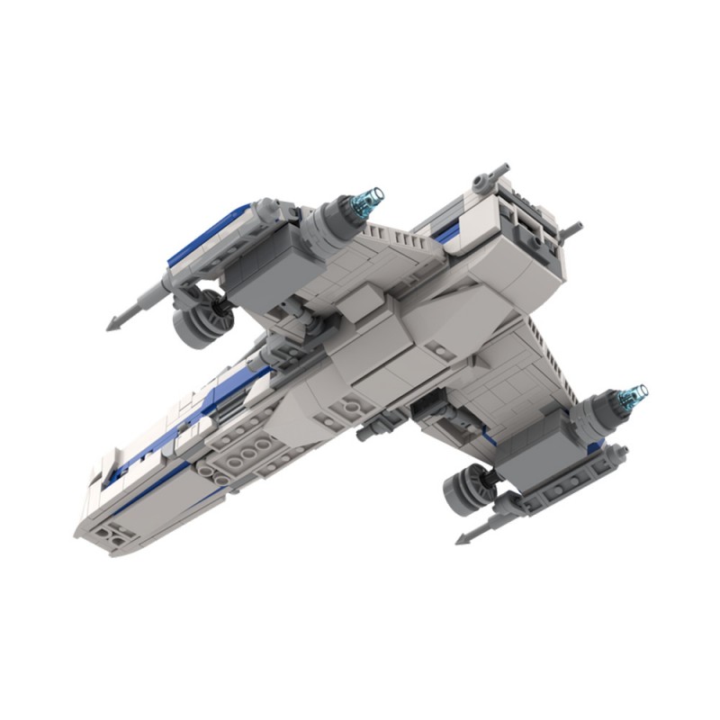 GOBRICKS MOC 220289 E WING - Minifigure Scale - YWOBB