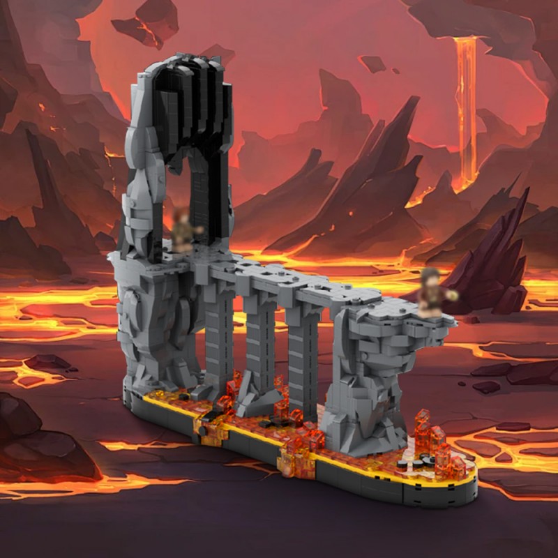 GOBRICKS MOC 226536 The Fires of Mount Doom - YWOBB