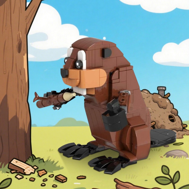 GOBRICKS MOC 221530 Beaver - YWOBB