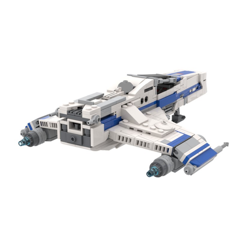 GOBRICKS MOC 220289 E WING - Minifigure Scale - YWOBB
