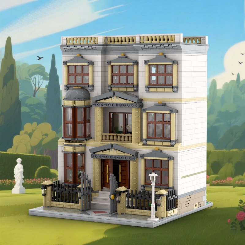 GOBRICKS MOC A2283 Classicistic Villa - YWOBB