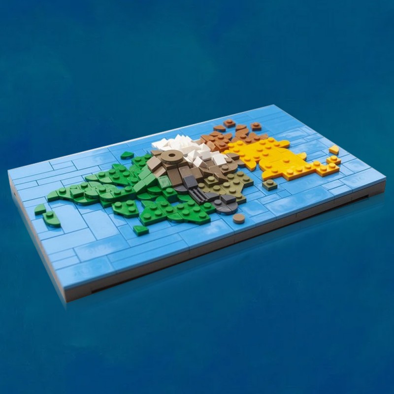 GOBRICKS MOC 227808 Mata Nui island - YWOBB