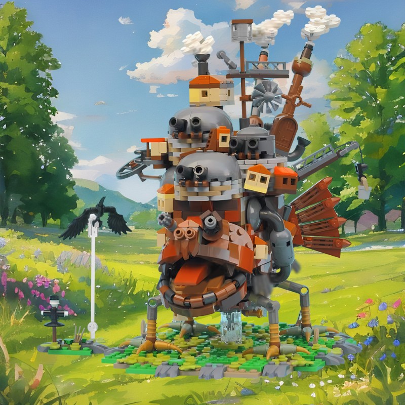 GOBRICKS MOC A2310 Howl's Moving Castle - YWOBB