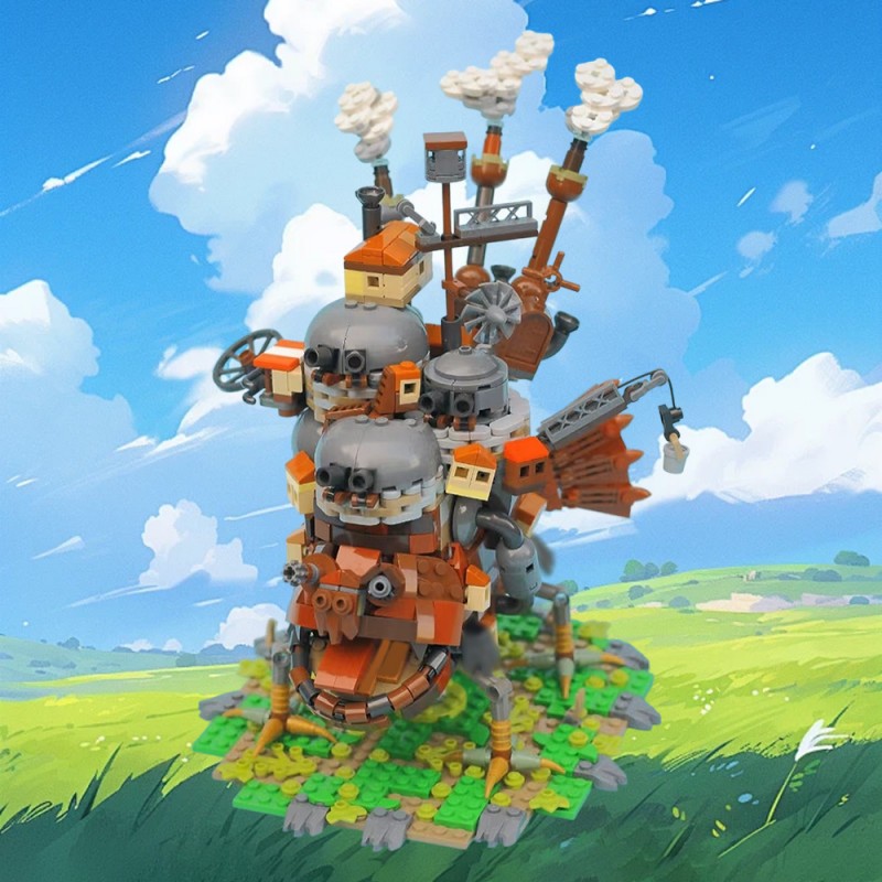 GOBRICKS MOC A2310 Howl's Moving Castle - YWOBB