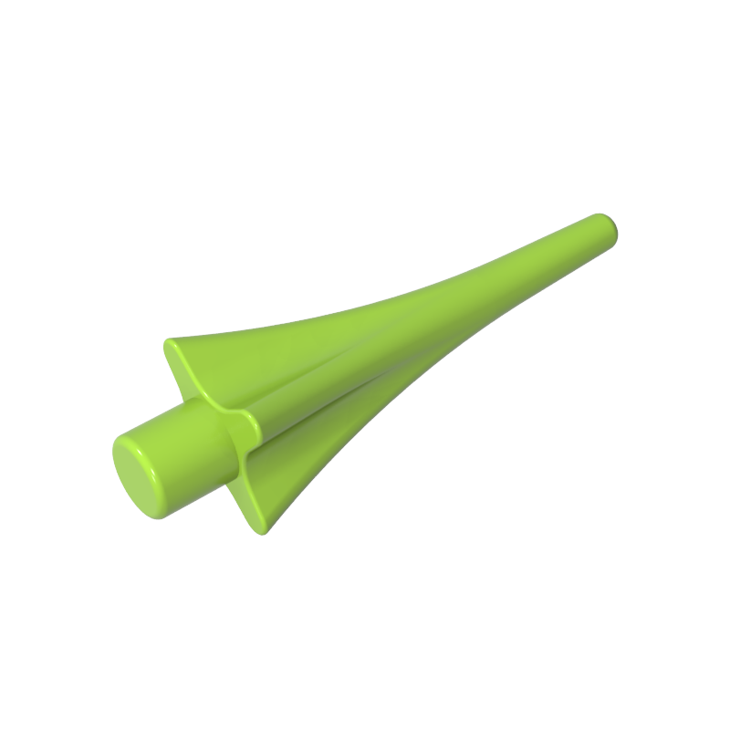 GOBRICKS GDS-90020 Weapon Spear Tip with Fins - YWOBB