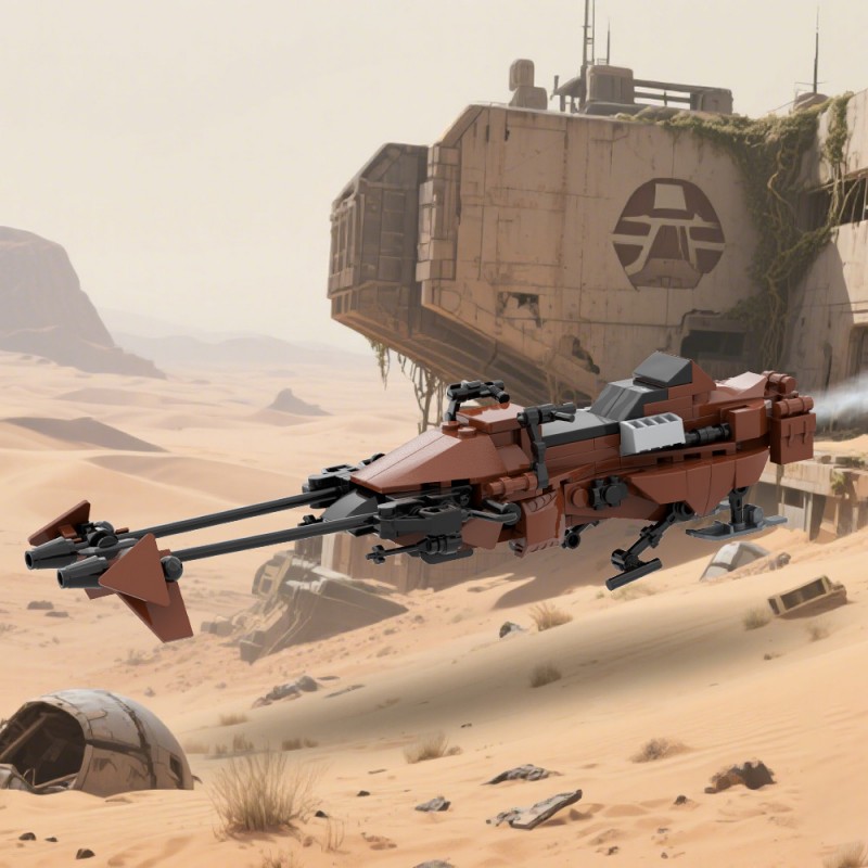 GOBRICKS MOC A2315 Imperial Speeder Bike - YWOBB