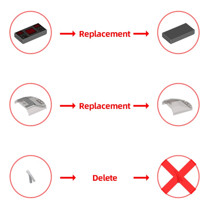 GOBRICKS MOC 218615 Andor's White U Wing (2.0 Update) - YWOBB